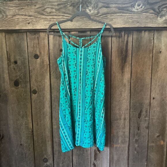 Teal Turquoise Racerback Summer Dress - Picture 1 of 13